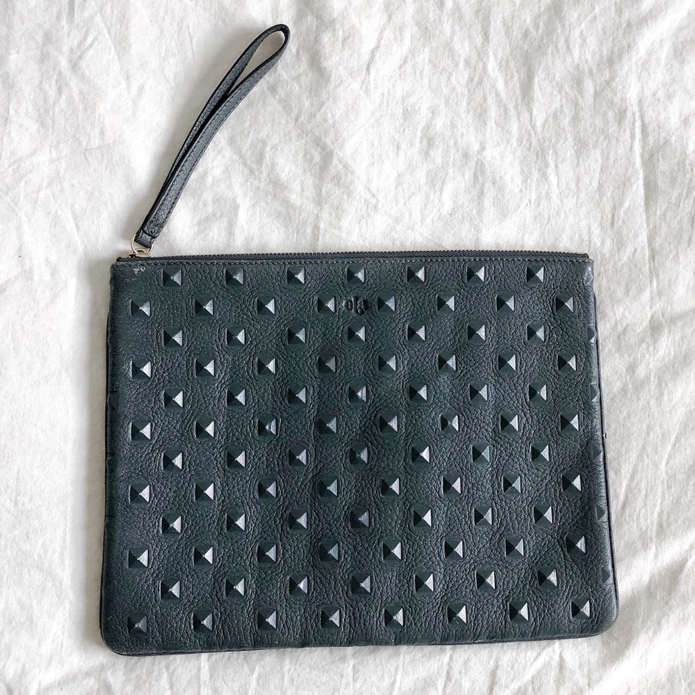 ELA Editor’s clutch in gunmetal leather